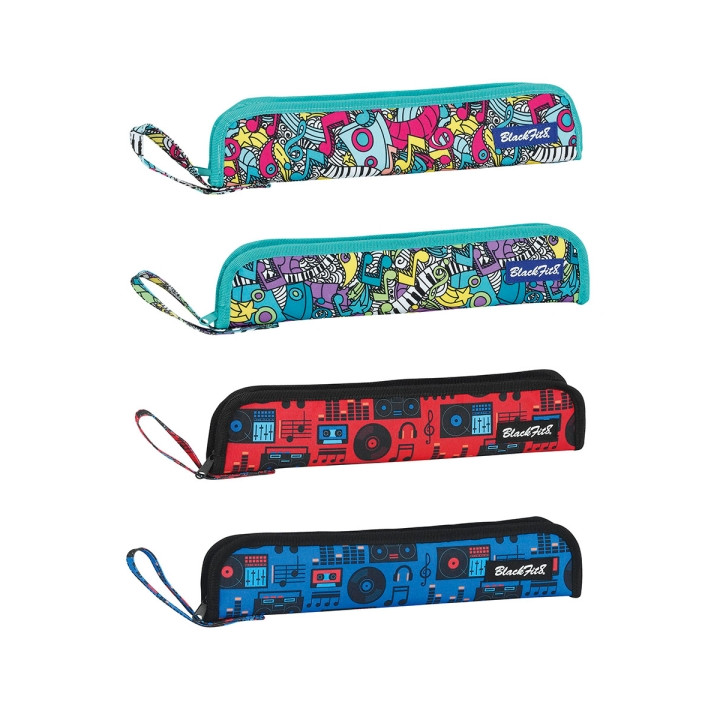 Safta Portaflautas - Interior Acolchado - Alojamiento para Varilla - Asa Lateral - Borde Reforzado - 0.6L - 370x20x80mm - Colore