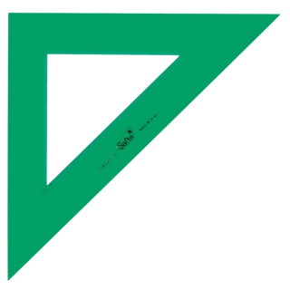 Safta Escuadra de 25cm - Metacrilato - sin Biselado - sin Graduacion - Color Verde