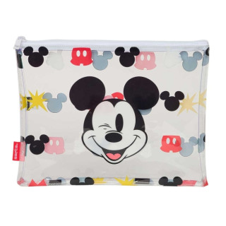 Safta Mickey Mouse Beach Bolsa de Verano - Cremallera - 2L - Ligera y Facil de Llevar - Ideal para Playa y Piscina - 300x230mm -
