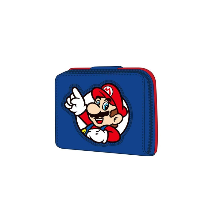 Safta Super Mario Monedero con Billetera - Compartimento para Billetes y Tarjetas - Cierre Magnetico - Compartimento para Moneda