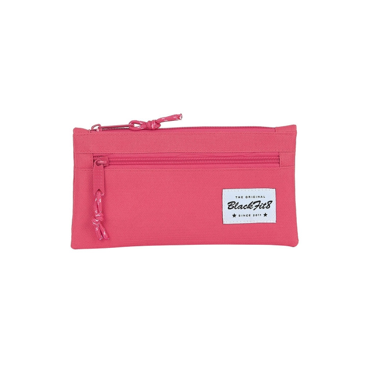Safta Blackfit8 Fresa Portatodo - Bolsillo con Cremallera - 0.25L - 220x10x110mm - Color Rosa