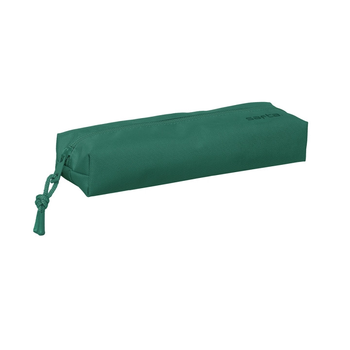 Safta Portatodo - 0.53L - Rectangular - Cremallera - Goma Elastica - 220x70x40mm - Color Verde
