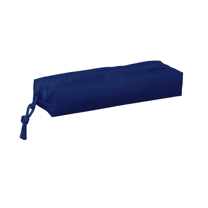 Safta Portatodo - 0.53L - Rectangular - Cremallera - Goma Elastica - 220x70x40mm - Color Azul Marino
