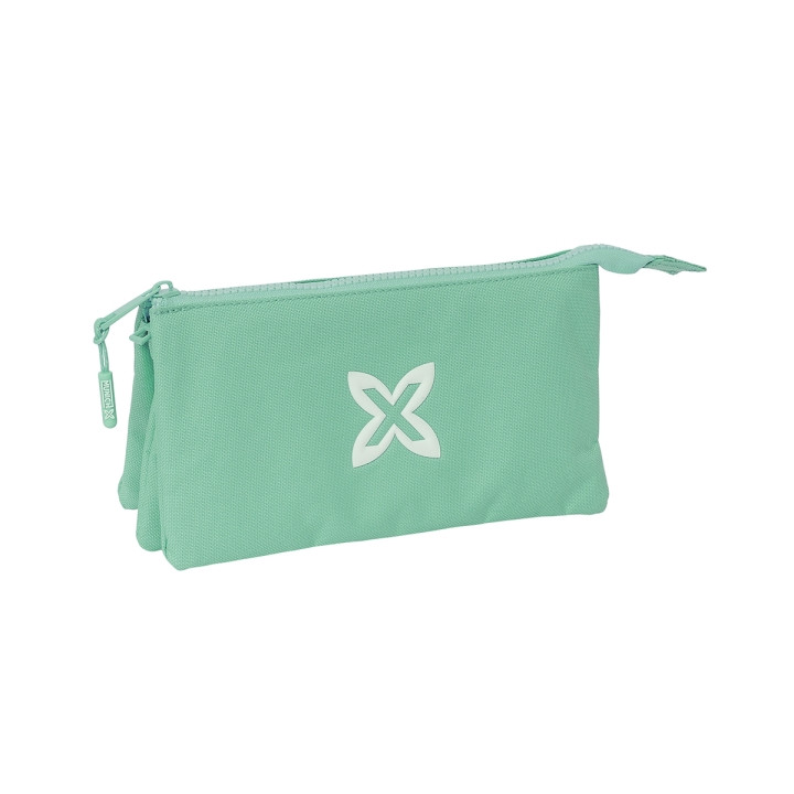 Safta Munich Basicos Portatodo - 3 Compartimentos con Cremalleras - Bolsillo Interior - 0.6L - 220x30x120mm - Color Turquesa