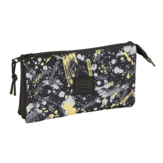Safta Graffiti Splash Portatodo - 3 Compartimentos con Cremalleras - Bolsillo Interior - 0.60L - 220x30x120mm - Multicolor