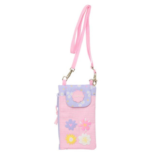 Safta Bouquet Monedero Portamovil hasta 6.9" - Compartimento con Cremallera - Cordon Ajustable - 0.19L - 100x190mm - Color Rosa