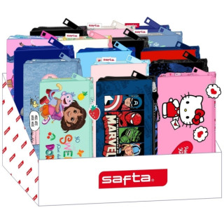 Safta Expositor con Portatodos - Carton Reciclado - Ecologico - 17L - Presentacion Ordenada y Atractiva - 315x235x195mm - Colore