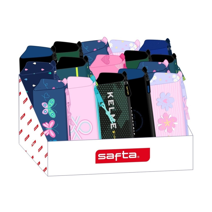 Safta Expositor con Portatodos - Carton Reciclado - Ecologico - 17L - Presentacion Ordenada y Atractiva - 315x230x235mm - Colore