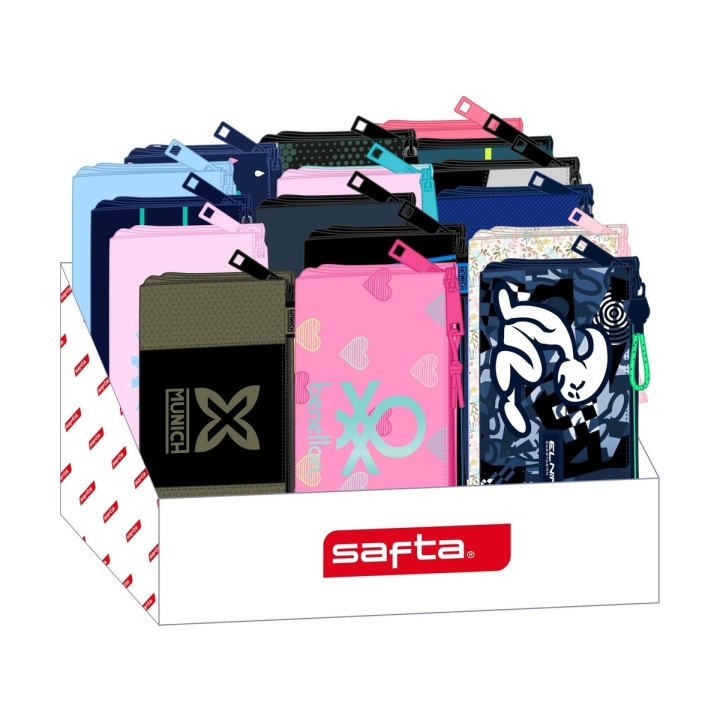 Safta Expositor con Portatodos - Carton Reciclado - Ecologico - 17L - 315x235x195mm - Colores Surtidos