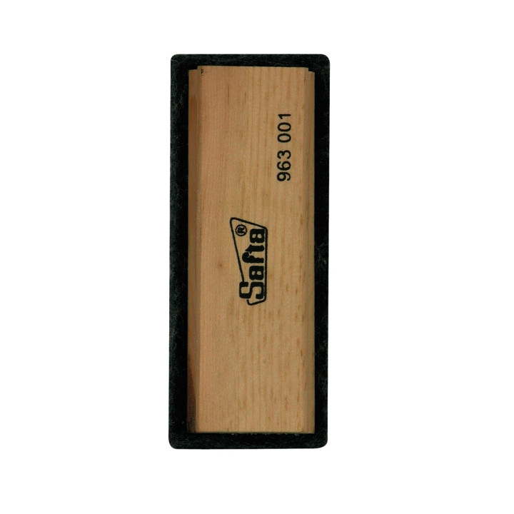 Safta Borrador para Pizarra - Fieltro de Alta Calidad - Ergonomico - Limpieza Efectiva - Mango de Madera - 110x45x35mm - Color M