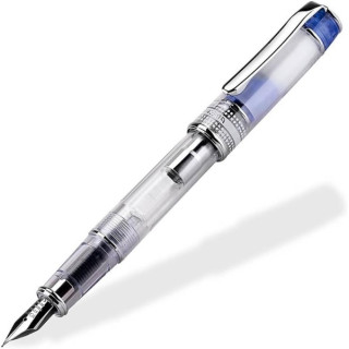 Pilot Prera Pluma Estilografica - Cuerpo Transparente - Incluye Convertidor y Cartucho de Tinta - Color Azul