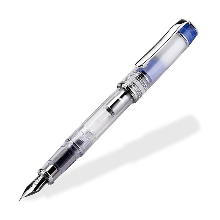 Pilot Prera Pluma Estilografica - Cuerpo Transparente - Incluye Convertidor y Cartucho de Tinta - Color Azul