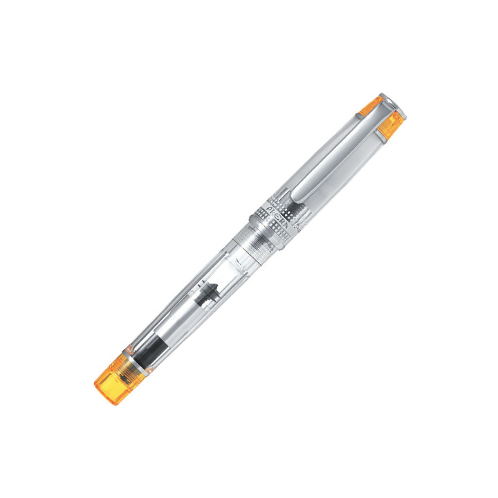 Pilot Prera Pluma Estilografica - Cuerpo Transparente - Incluye Convertidor y Cartucho de Tinta - Color Naranja