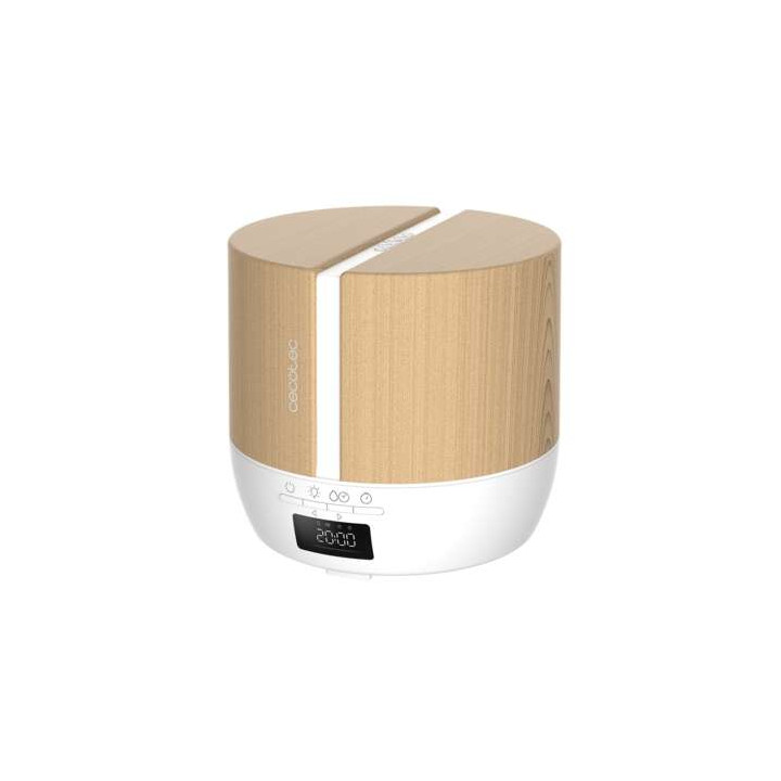 Cecotec PureAroma 550 Connected White Woody Difusor de Aromas 500ml Bluetooth - Pantalla LED - Altavoz - Temporizador 12h - 3 Mo