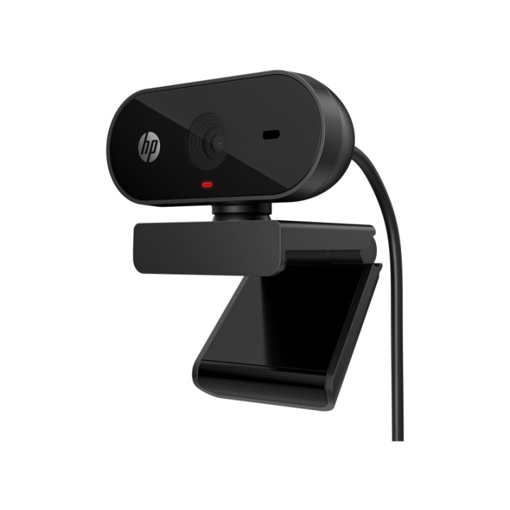 HP 325 Webcam Full HD 1080p - Gran Angular 66° - Microfono Integrado - Correccion Automatica de Luz e Imagen - Giro 360° y Sopor