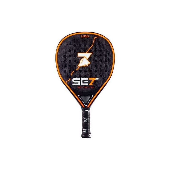 Set Lion Pala de Padel - Forma Lagrima - Marco 100% Carbono - Cara 100% Carbono 3K - Nucleo Goma Black Eva Compressed