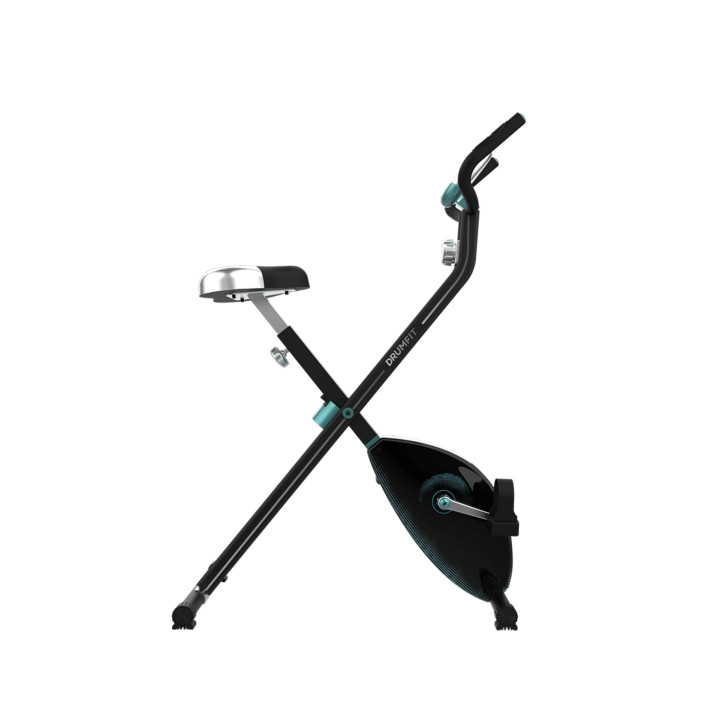 Cecotec DrumFit X-Cycle 1500 Neo Bicicleta Estatica Plegable - Pantalla LCD - Sillin Acolchado - Silenciosa - Ruedas de Transpor