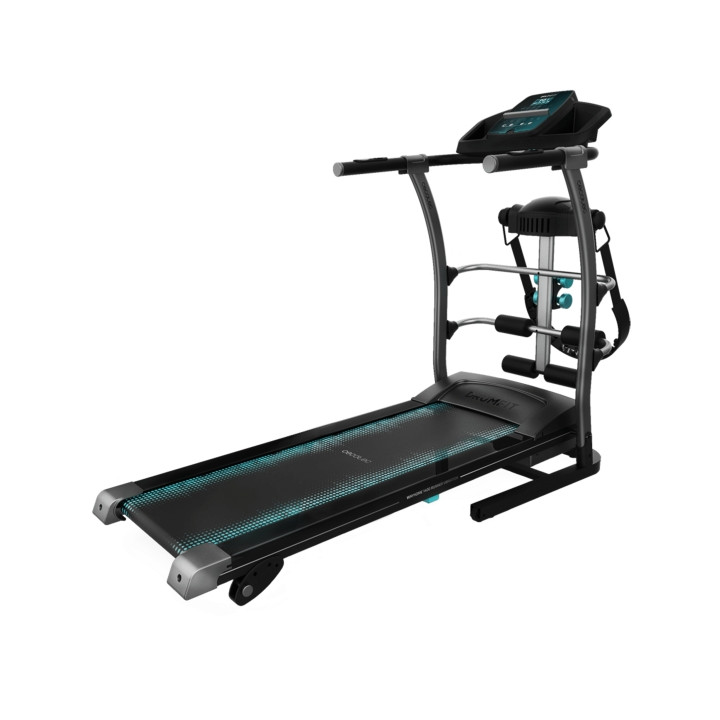 Cecotec DrumFit WayHome 14000 Runner Vibrator Cinta de Correr - 1100W - Plegable - Mancuernas y Barras - Cinturon de Masaje Vibr