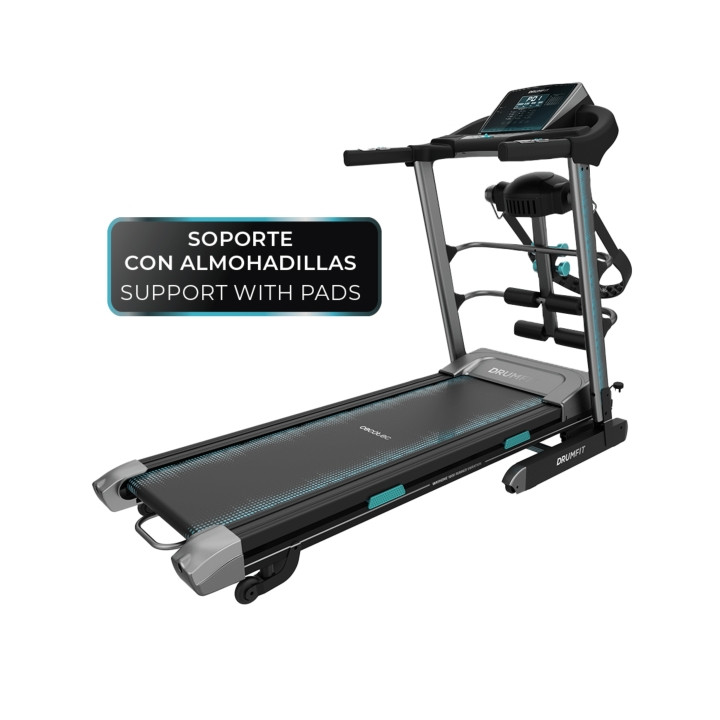 Cecotec DrumFit WayHome 1600 Obelia Pro Cinta de Correr Plegable - 1500W - Velocidad 16km/h - Inclinacion Motorizada - Amortigua
