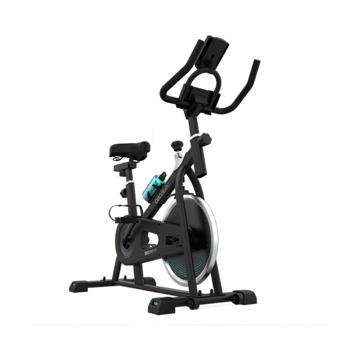 Cecotec Drumfit Indoor 6000 Forcis Bicileta Estatica - Pantalla LCD - Volante de 6kg - Resistencia Ajustable - Soporte para Disp