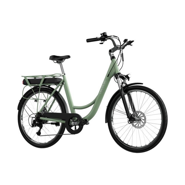 Cecotec City Bicicleta Electrica de 28" - Potencia de 468Wh - Autonomia de 80km - Doble Freno de Disco - Suspension Delantera -