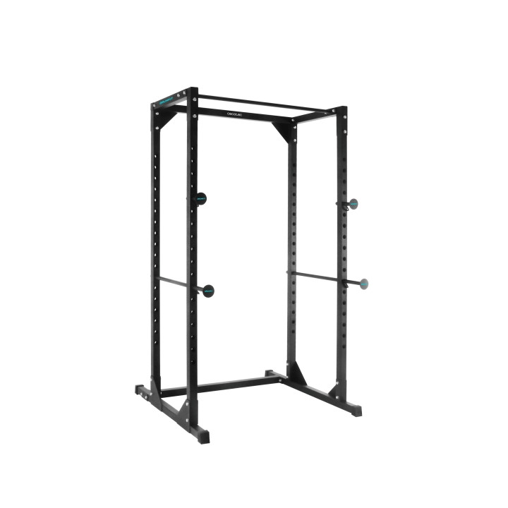 Cecotec Drumfit PowerRack 1000 Power Rack Estacion de Entrenamiento - Soporta hasta 120kg - Kit de Montaje - Altura Ajustable -
