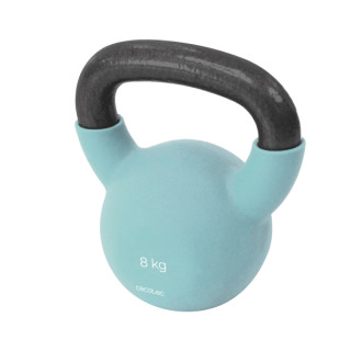 Cecotec Drumfit KettleBell 8000 Neo Pesa Rusa de 8kg - Recubrimiento de Neopreno - Hierro Fundido - Agarre Ergonomico - 17.9cmx1