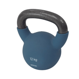 Cecotec Drumfit KettleBell 12000 Neo Pesa Rusa de 12kg - Recubrimiento de Neopreno - Hierro Fundido - Agarre Ergonomico - 19.6cm