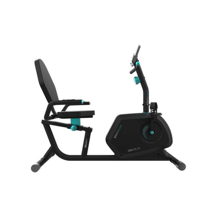 Cecotec Drumfit Static 6000 Seat Bicileta Estatica - Pantalla LCD - Resistencia Magnetica Variable - Volante de 6kg - Sillin Aju