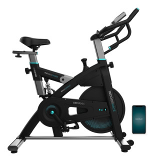 Cecotec Drumfit Indoor 24000 Race Sprint Bicileta Estatica - Pantalla LCD - Volante con Inercia de 24kg - Kinomap App - Sillin R