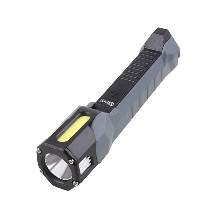 Elbat EB0566 Linterna de Trabajo LED 1000LM - Cabezal Rotativo 90º - Bateria de 2000mAh - Color Negro