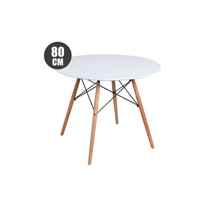 Muvip Mesa Redonda Design D500 80cm - Color Blanco