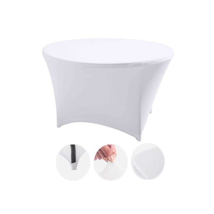 Sungarden Funda Para Mesa de Resina Redonda 160x74cm - Color Blanco