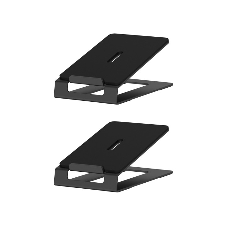 Aisens Pack Soporte Universal de Mesa para Altavoces - Carga Max. 10Kg - Color Negro