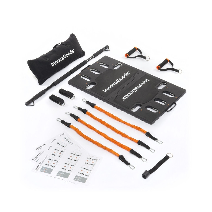 Innovagoods Gympak Max Set de Entrenamiento Integral Portatil - Resistencia Ajustable - Compacto - Guia de Ejercicios - Bolsa de
