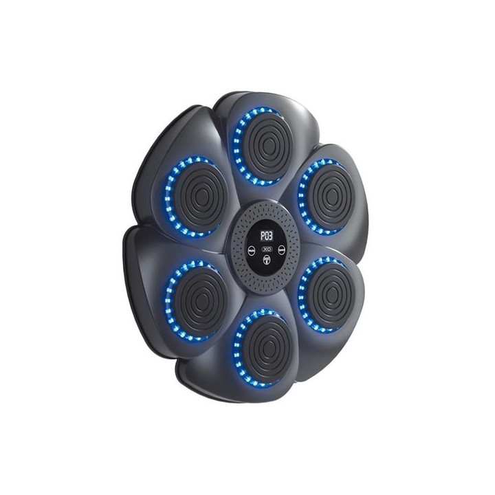 XO SF02 Maquina de Boxeo Inteligente con Musica - 6 Puntos de Impacto - Puntuacion Automatica - Bateria de 2000mAh - Color Negro