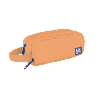 Oxford B-Smart Estuche Portatodo - 3 Compartimentos - Asa Lateral - Fabricado en Material Reciclado - Color Melocoton