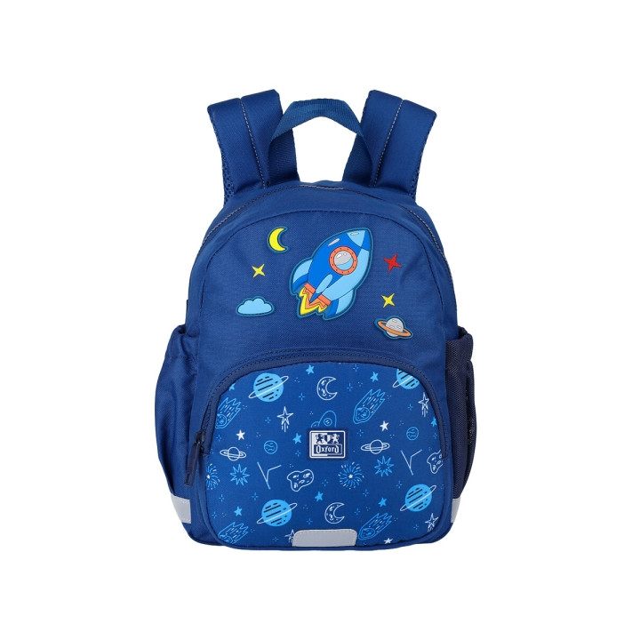 Oxford Space Mochila Infantil 8.5L - 2 Bolsillos Laterales con Goma Eslastica - Espalda Acolchada Ergonomica - Elementos Reflect