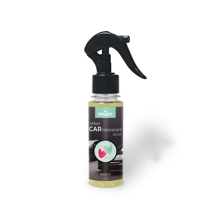 Prady Ambientador Coche Bebe - Frasco de 100 ml - Spray Pulverizador