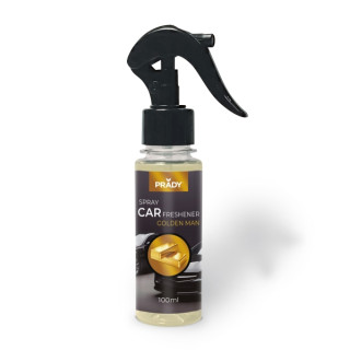 Prady Ambientador Coche Golden Man - Frasco de 100 ml - Spray Pulverizador