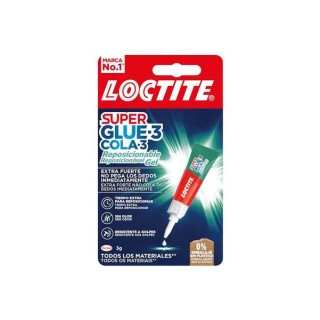 Loctite Superglue-3 Gel Reposicionable 3gr - Adhesivo Instantaneo e Inodoro - Uniones Precisas y Transparentes - Ideal para Sup