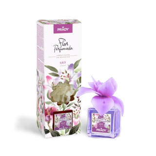 Prady Ambientador Flor Perfumada Lily - Frasco de Cristal 90ml