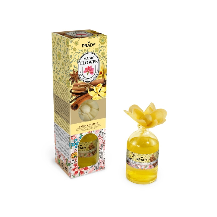 Prady Ambientador Magic Flower Canela Vanille - Frasco de Cristal 100ml