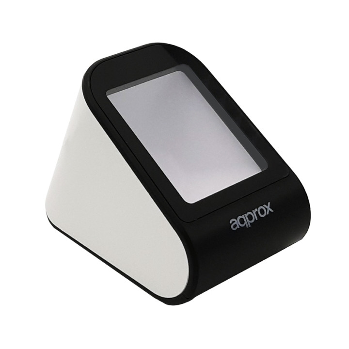 Approx Lector de Codigos de Barras Sobremesa 1D/2D - Indicador LED y Beeper - Velocidad de Escaneo 30fps - Disparo Automatico