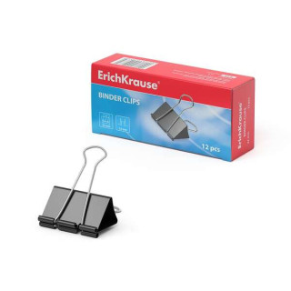Erichkrause Pack de 12 Pinzas para Papeles 32mm - Capacidad hasta 145 Hojas - Resistente a la Corrosion - Alta Resistencia - Co