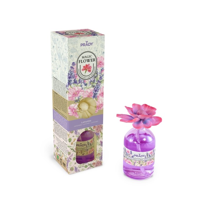 Prady Ambientador Magic Flower Lavanda - Frasco de Cristal 100ml