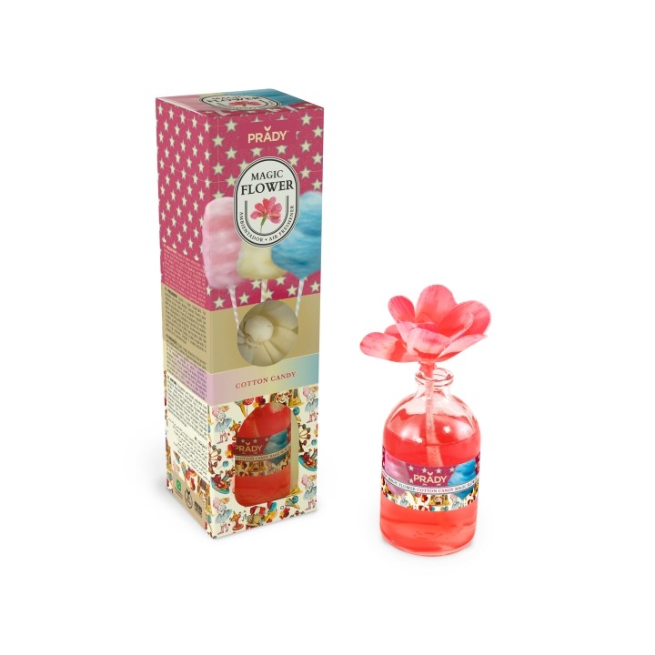Prady Ambientador Magic Flower Cotton Candy - Frasco de Cristal 100ml