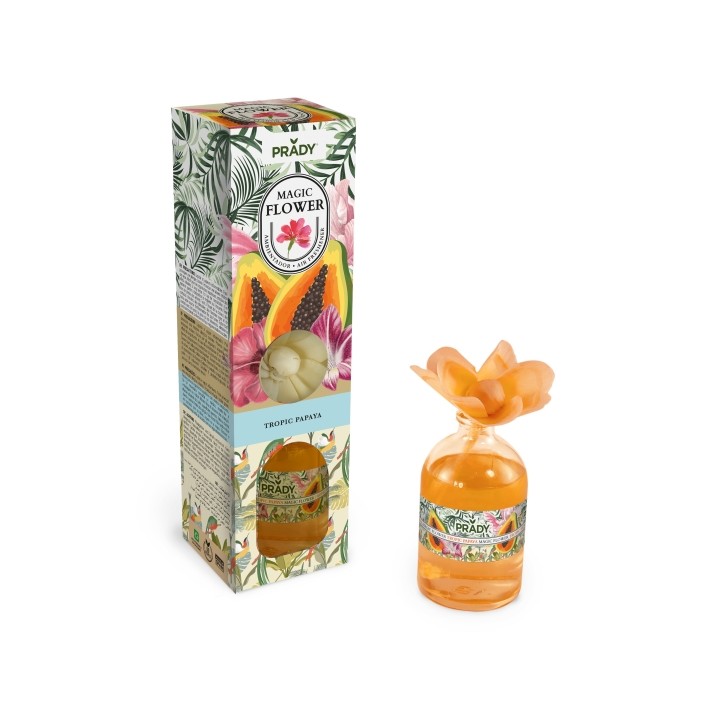 Prady Ambientador Magic Flower Tropic Papaya - Frasco de Cristal 100ml