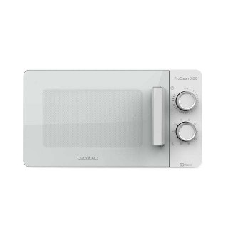 Cecotec ProClean 3120 Microondas con Grill 20L 700W - Revestimiento Ready2Clean - Tecnologia 3DWave - Diseño Puerta FullWhite -