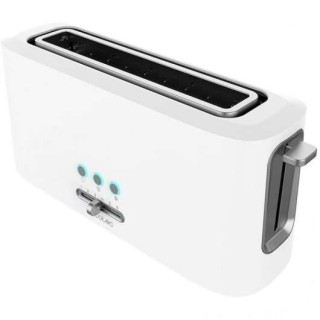 Cecotec Toast & Taste 10000 Extra White Tostadora Electrica 980W - 6 Niveles - 1 Ranura Extraancha - Capacidad para 2 Tostadas -
